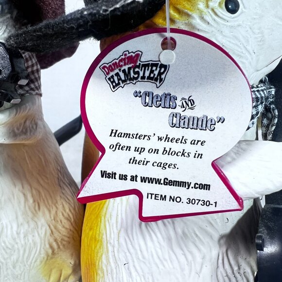 Vintage 2003 Gemmy Dancing Hamsters Cletis & Claude Musical Animated Banjos ** - Picture 6 of 11